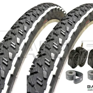 2 Copertone / Pneumatico 27 x 2.10 (52 - 584) BYTE PLOSE Bici MTB + 2 Camere