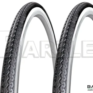2 Copertone / Pneumatico Bici 26 x 1 - 1 / 2 BIANCO / NERO - MICHELIN WORLD TOUR